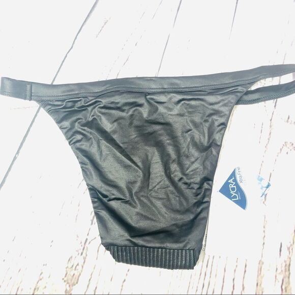 La Perla Swim Bikini Bottom Beach Nervures Black Shimmer 8 - Picture 2 of 5